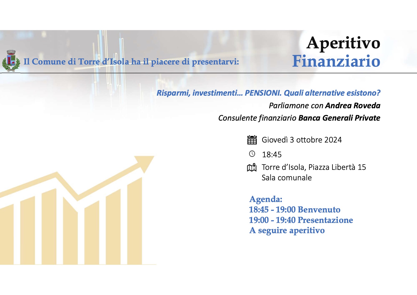 Aperitivo Finanziario – Risparmi, investimenti, pensioni