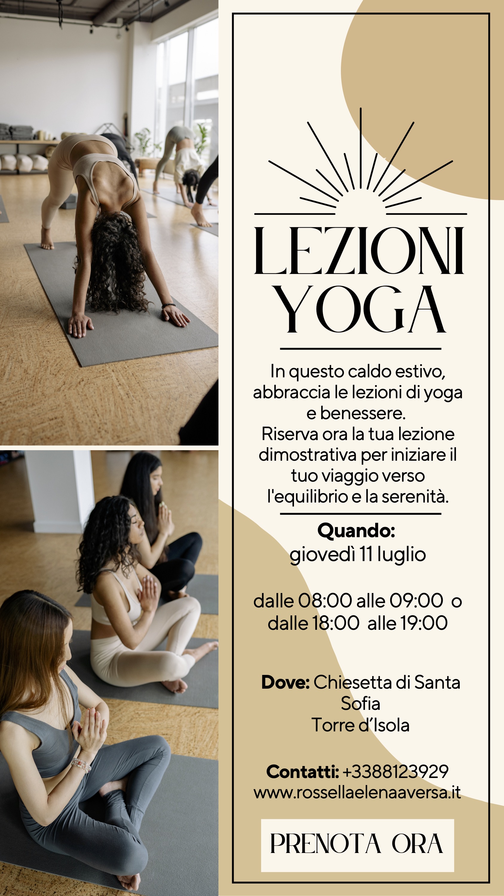 Lezioni Yoga a Santa Sofia