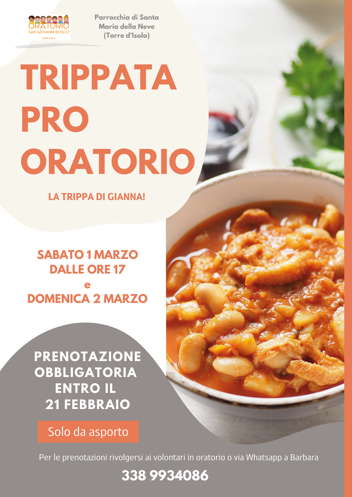 Trippata d'asporto pro oratorio