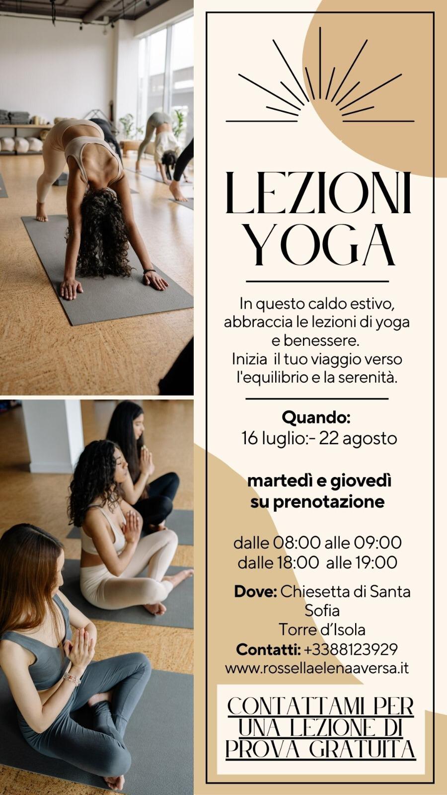 Lezioni Yoga a Santa Sofia