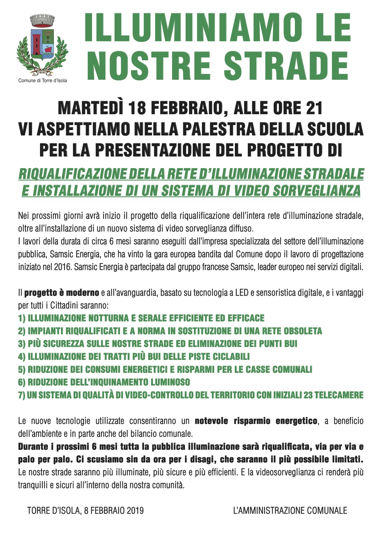 Illuminiamo le nostre strade