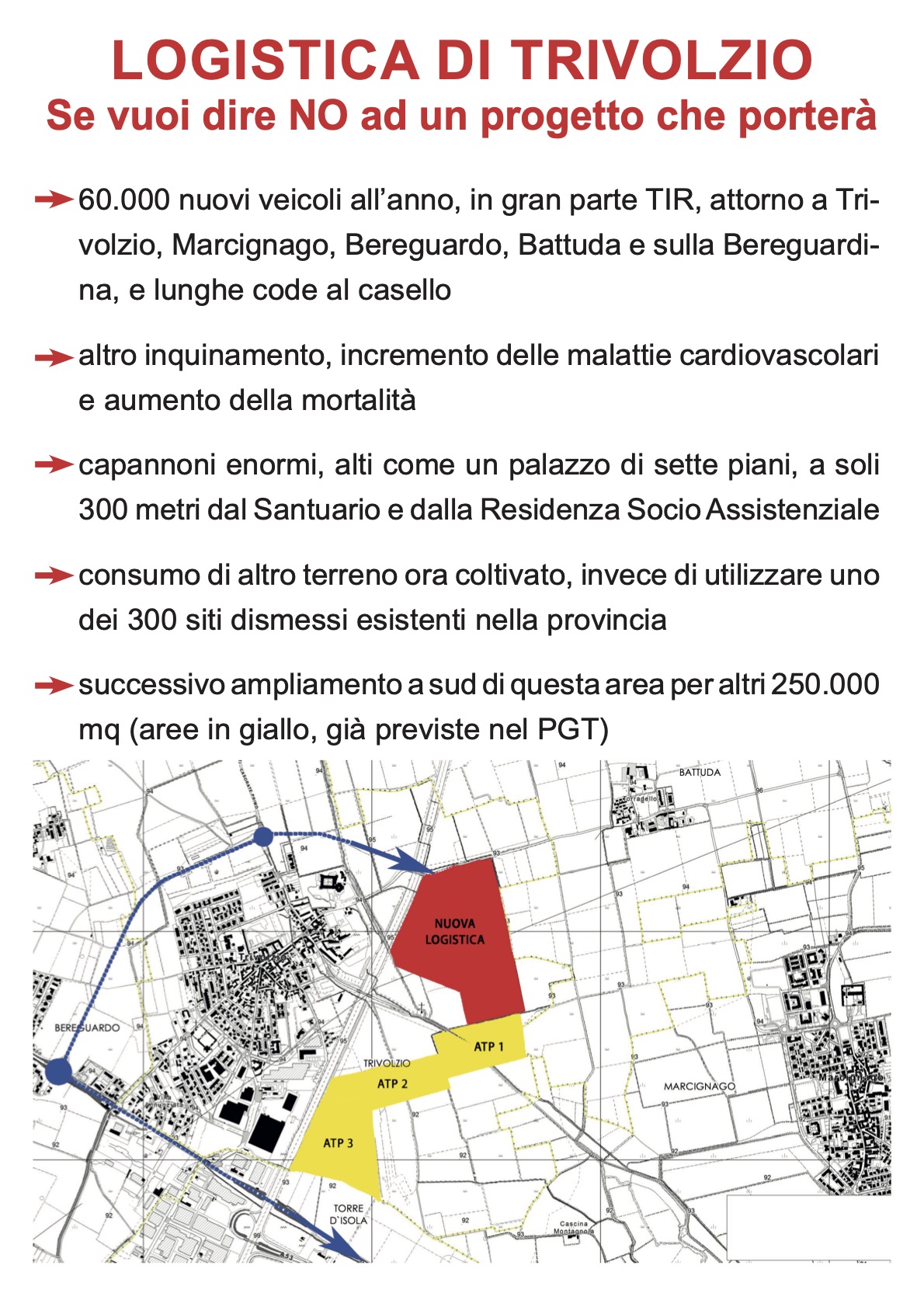 Logistica a Trivolzio - Il Comune dice NO